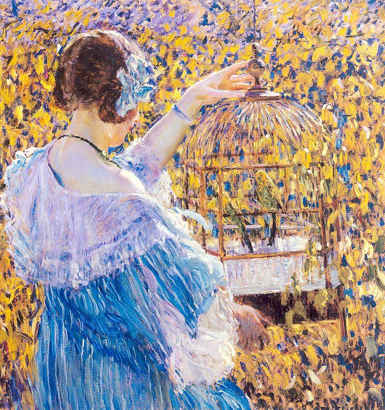 Frieseke, Frederick Carl The Birdcage France oil painting art